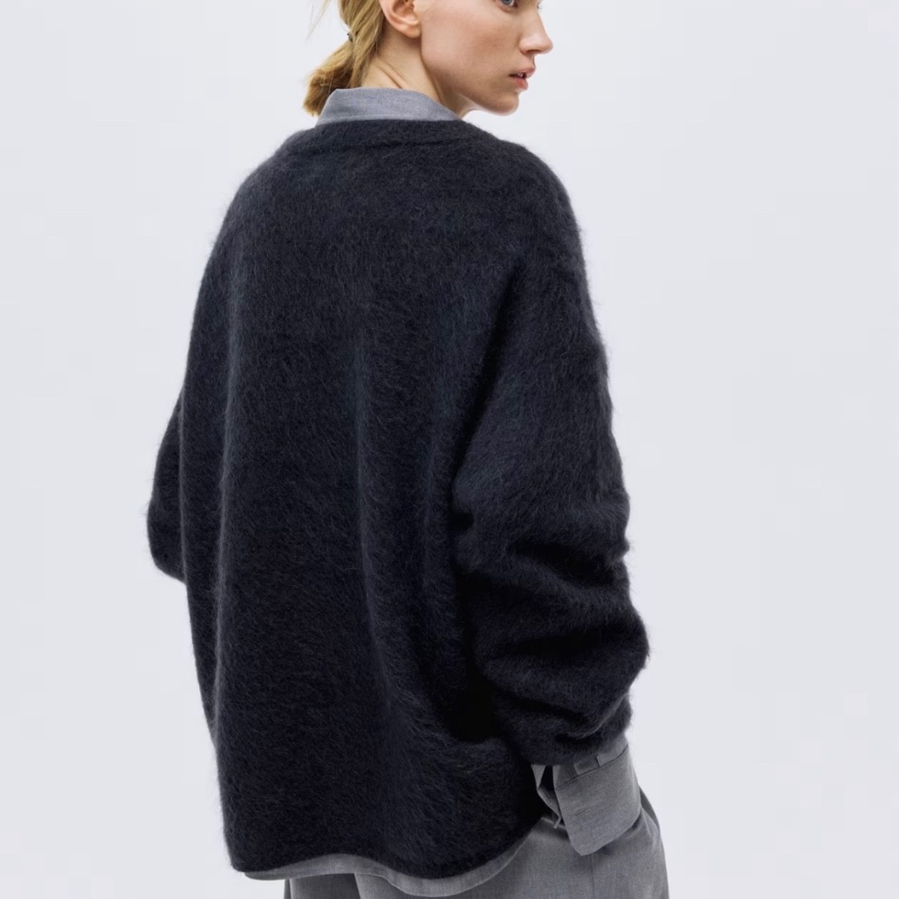 Burgundy Mohair and Wool Sweater - Picture 2 of 4